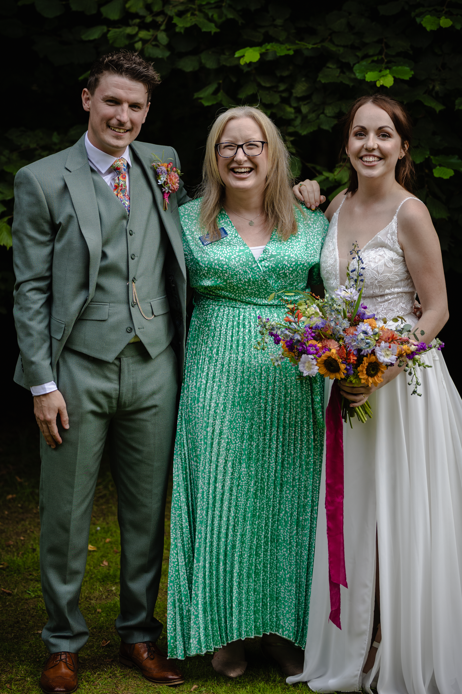 Deb Reed Celebrant Colchester Essex, performing the ceremony at Frazer & Rosies wedding.